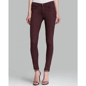 RAG & BONE Womens Zipper Capri Skinny Ankle Jeans Mid Rise Purple Plum Size 27
